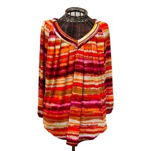 Jones New York Signature V-neck Kelly Blouse